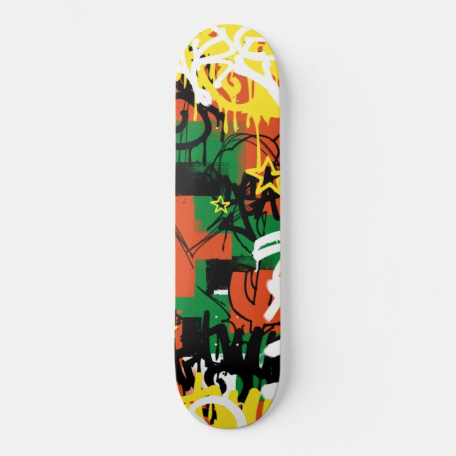 Graffiti Scribbles Skateboard (Front)