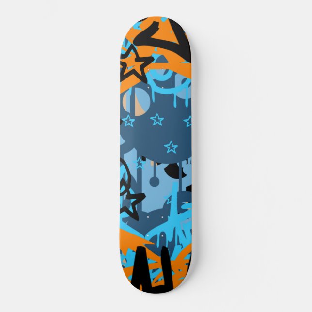 Graffiti Scribbles Skateboard (Front)