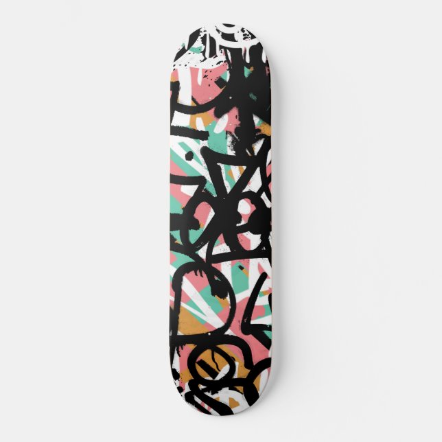 Graffiti Scribbles Skateboard (Front)