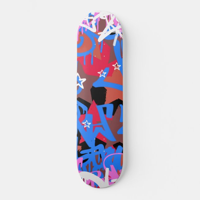 Graffiti Scribbles Skateboard (Front)