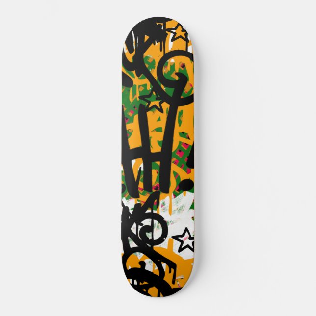 Graffiti Scribbles Skateboard (Front)