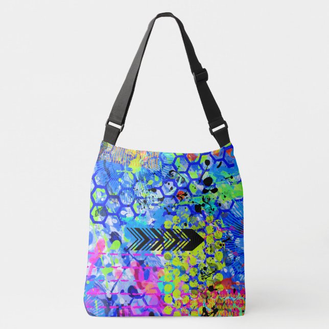 Graffiti Sea Crossbody Bag (Front)