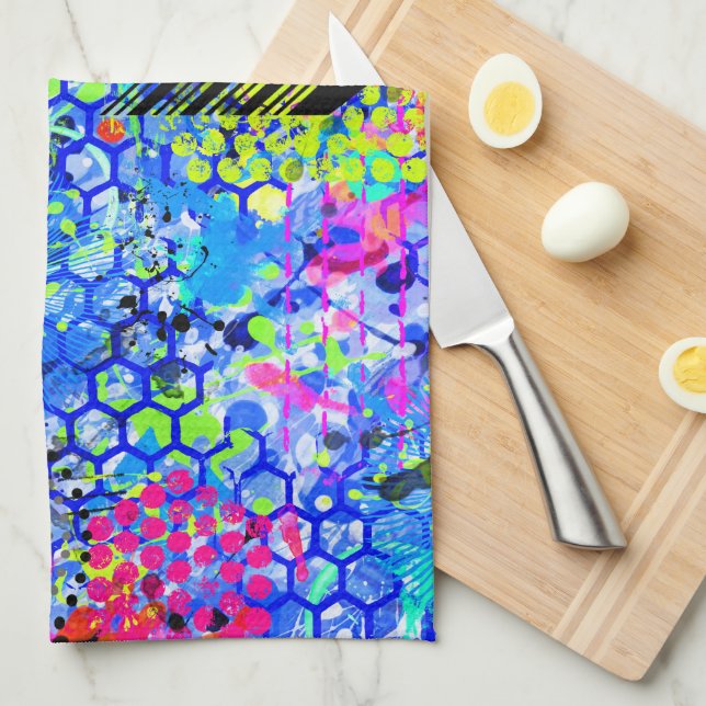 Graffiti Sea Kitchen Towel (Quarter Fold)