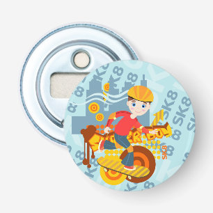 Graffiti skateboard kid birthday party bottle opener