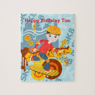 Graffiti skateboard kid birthday party jigsaw puzzle