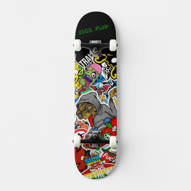 Graffiti Skateboard with your motto (Front)