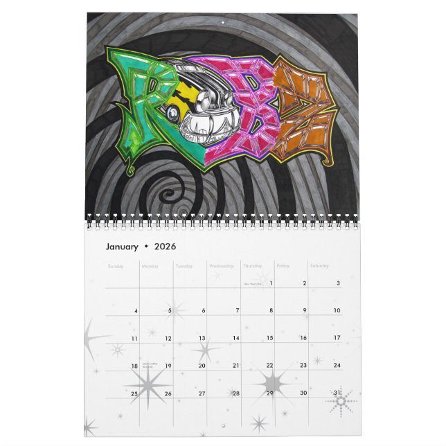 Graffiti Sketchin 2010 Calendar (Jan 2026)