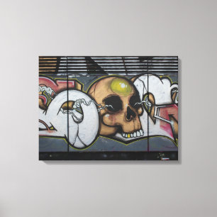 Graffiti Skull Canvas Print