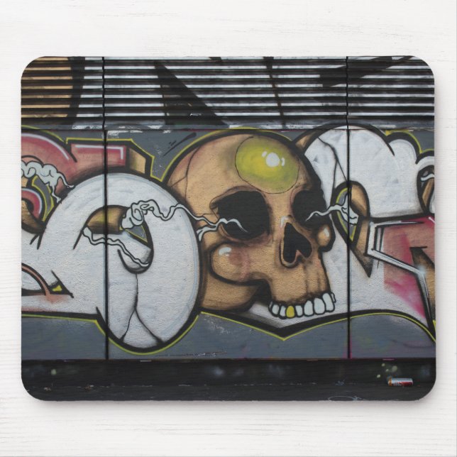 Graffiti Skull Mouse Pad (Front)