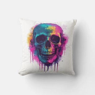 Graffiti Skull Rebel Cushion
