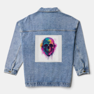 Graffiti Skull Rebel Denim Jacket