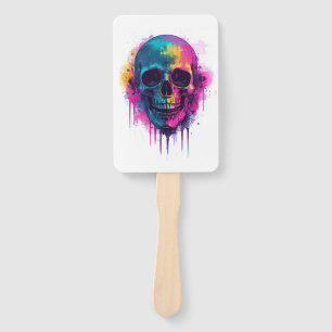 Graffiti Skull Rebel Hand Fan