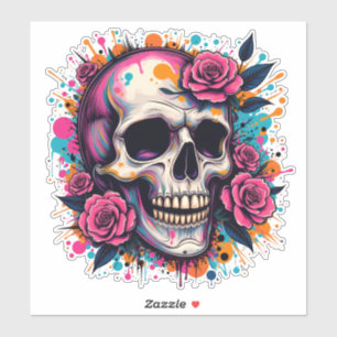 Graffiti Skull & Roses