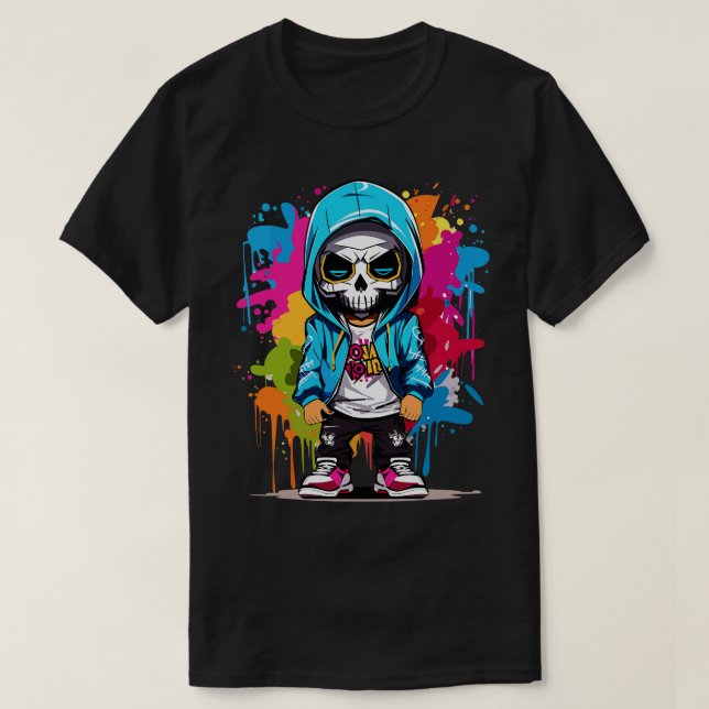 Graffiti Skull T-Shirt (Design Front)
