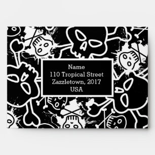 Graffiti skulls envelope