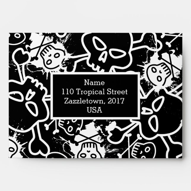 Graffiti skulls envelope (Front)