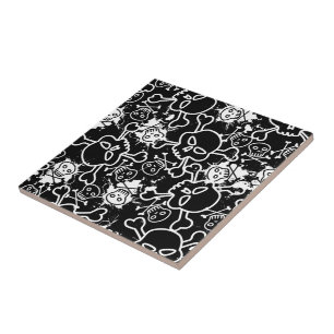 Graffiti skulls tile