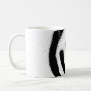 graffiti smiling face emoticon in black on whitesp coffee mug