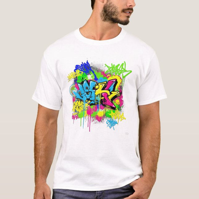 Graffiti Splash Art T-Shirt – Urban Street Style (Front)
