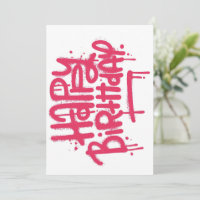 Graffiti Spray Happy Birthday Gifts Love Pink