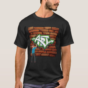 Graffiti spray paint dance can art 80's baby party T-Shirt