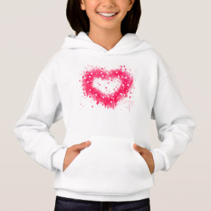 Graffiti spray paint pink sparkling heart design