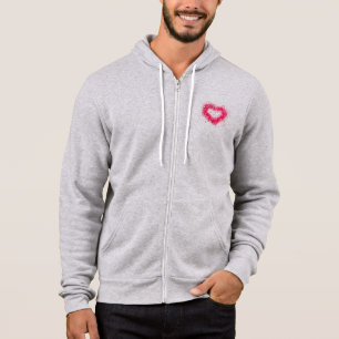 Graffiti spray paint pink sparkling heart design hoodie