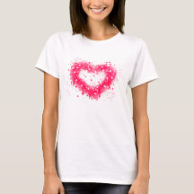 Graffiti spray paint pink sparkling heart design