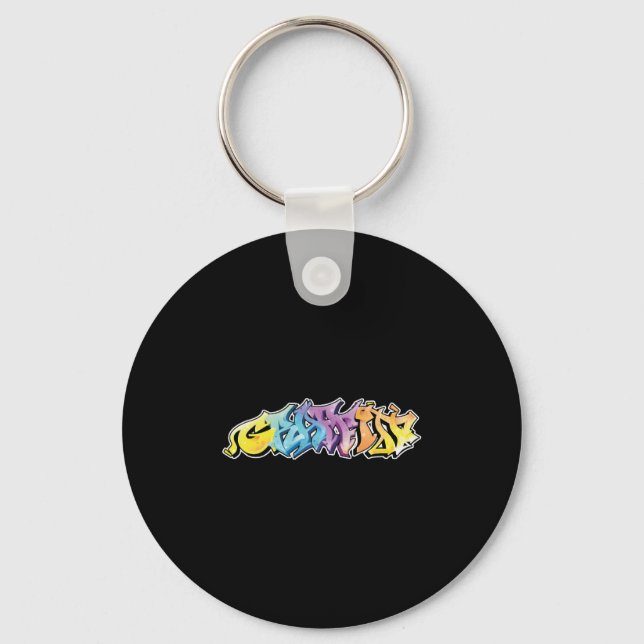 Graffiti Spray Paintings Painters Graffiti Is Art Key Ring (Front)