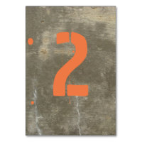 Graffiti Stencil on Concrete Table Numbers