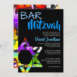 Graffiti Street Art Bar Mitzvah Custom Invitations<br><div class="desc">Available in various colours.</div>