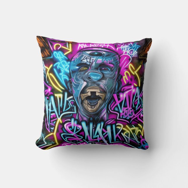 Graffiti Street Art: Take Action & Resist Cushion (Front)