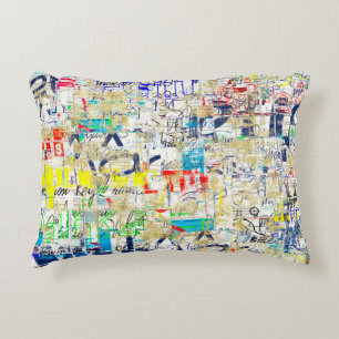 Graffiti street wall. Grunge wallart,street,backgr Decorative Cushion