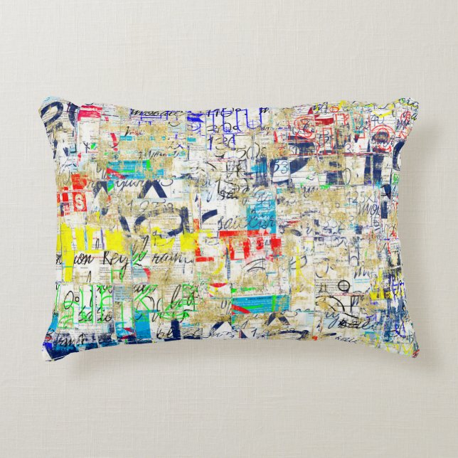 Graffiti street wall. Grunge wallart,street,backgr Decorative Cushion (Front)