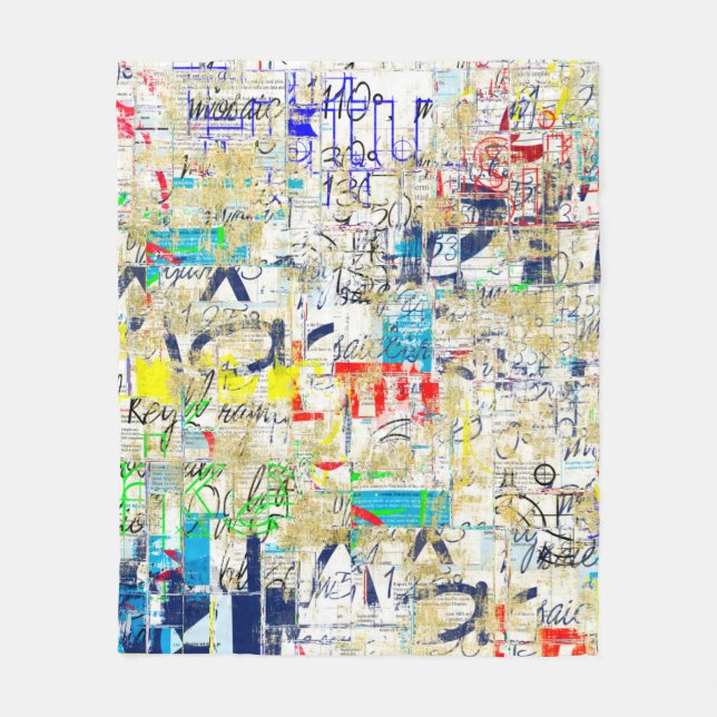 Graffiti street wall. Grunge wallart,street,backgr Fleece Blanket (Front)