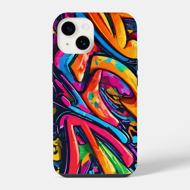 Graffiti Style Abstract Art iPhone Case (Back)