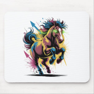 Graffiti Style Art Horse Horseback Riding Horses Mouse Pad
