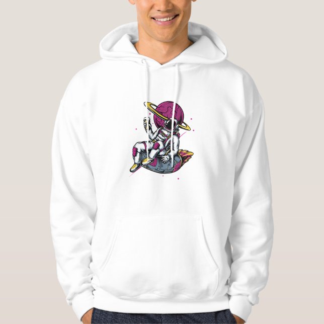 Graffiti style Astronaut Cartoon Hoodie (Front)