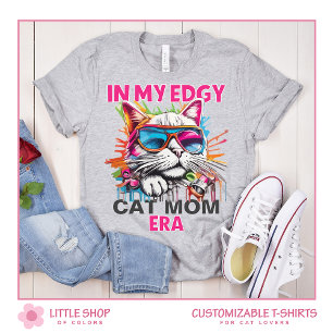 Graffiti Style Cat Mum Customisable T-Shirt
