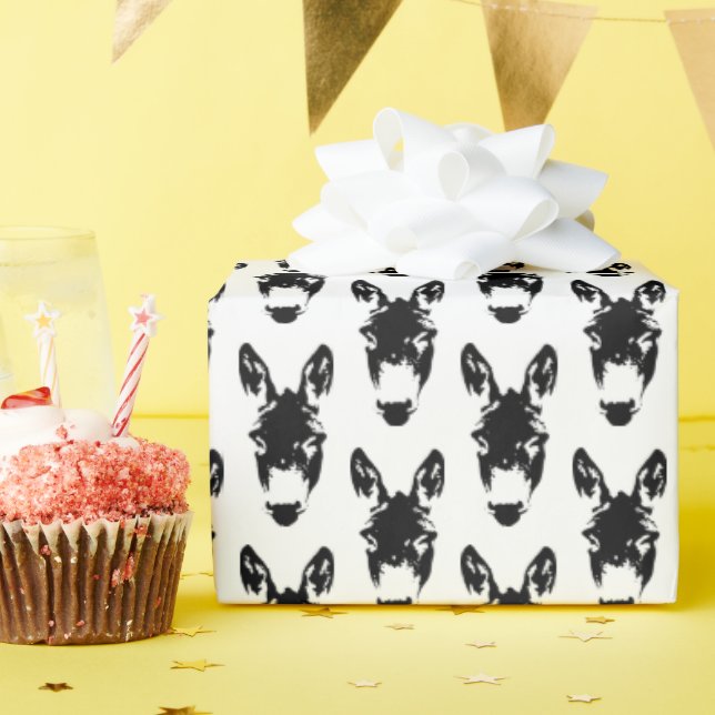Graffiti Style Donkey or Mule Street Art Drawing Wrapping Paper (Birthday Party)