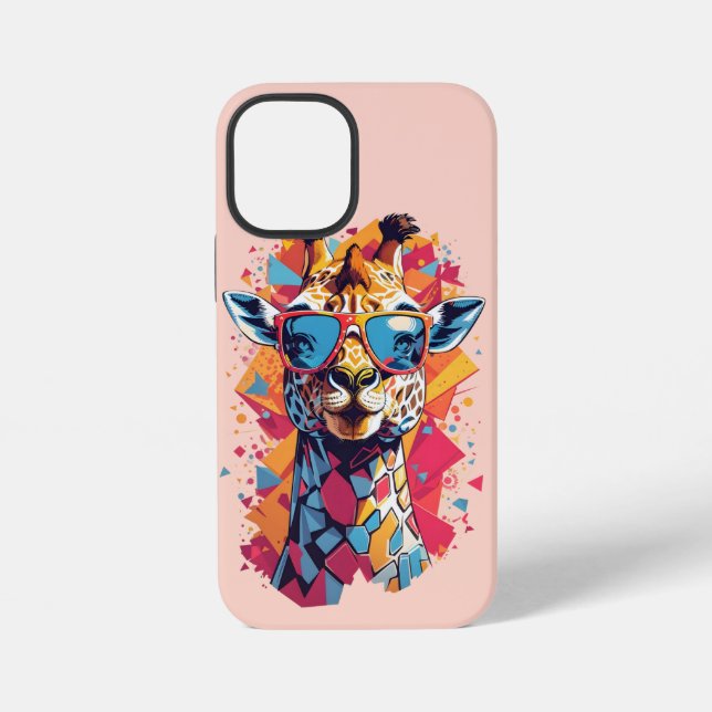 Graffiti Style Giraffe Portrait-58567 iPhone Case (Back)