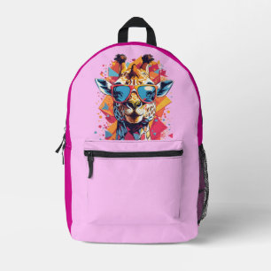 Graffiti Style Giraffe Portrait-58567 Printed Backpack