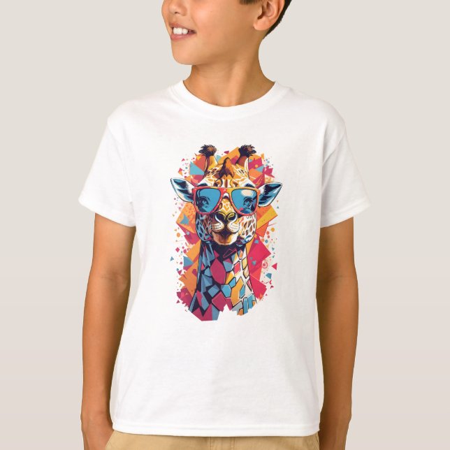 Graffiti Style Giraffe Portrait-58567 T-Shirt (Front)