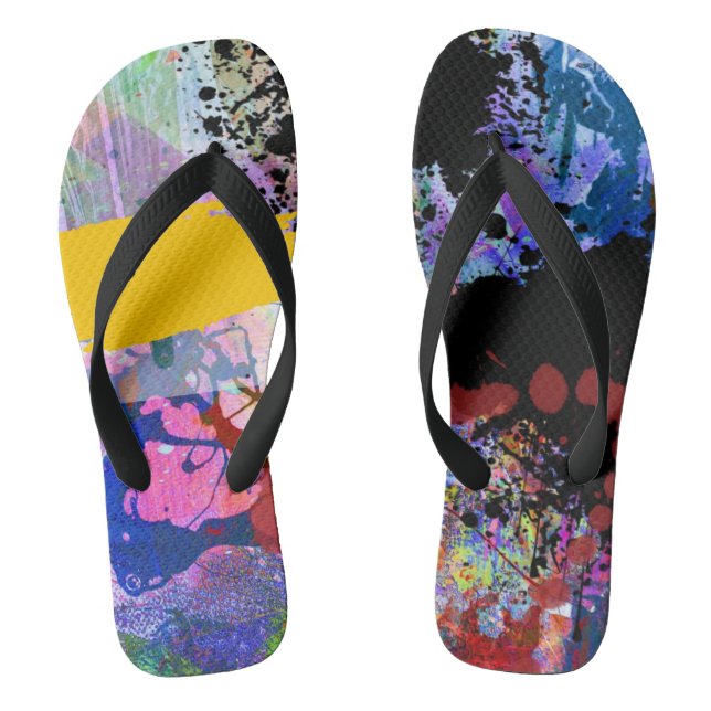 Graffiti Style High Top Shoes Jandals (Footbed)