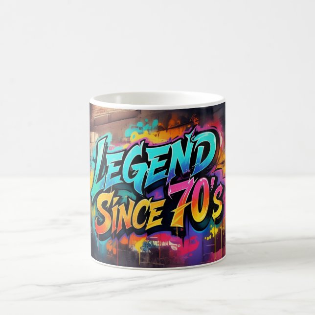 Graffiti-Style "Legend Since 70's  Coffee Mug (Center)