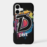 Graffiti Style Letter "D" Monogrammed Customisable