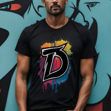 Graffiti Style Letter "D" Monogrammed Customisable