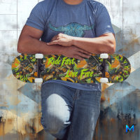 Graffiti Style & Neon Green 'Ride Fast Live Free'