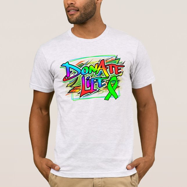 Graffiti Style Organ Donation Awareness T-Shirt (Front)