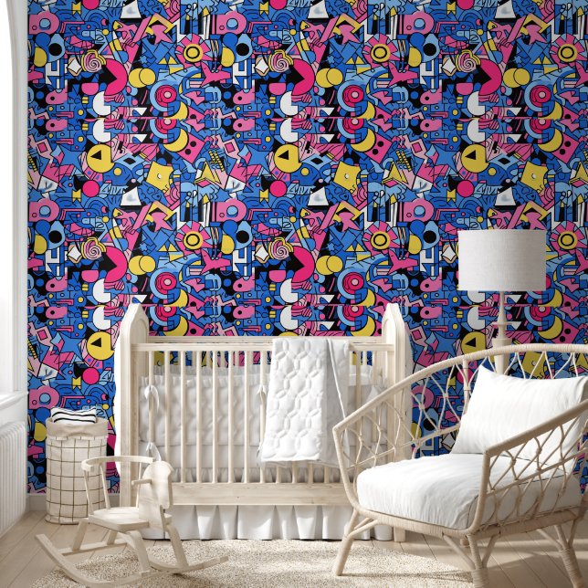 Graffiti style pattern wallpaper (Kids)